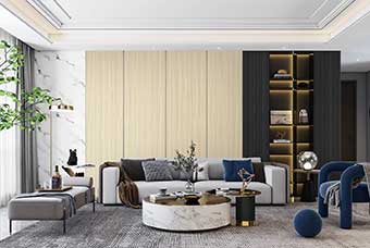 西宁轻奢风格-客厅