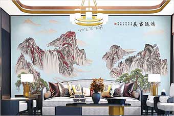 西宁森佰汇航空纤维墙咔（鸿运当头）